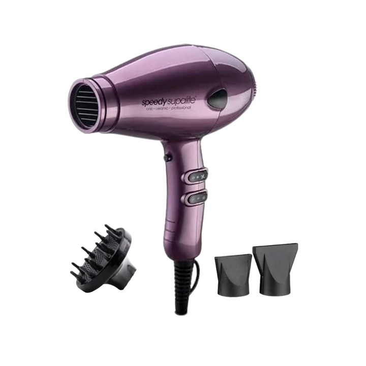 SPEEDY SUPALITE HAIRDRYER PURPLE WITH DIFFUSER