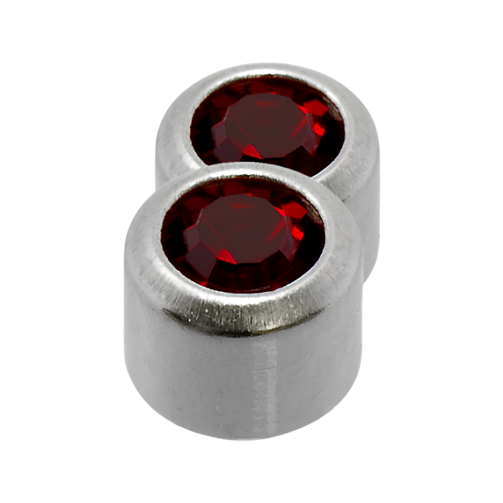CAFLON  Hangsell Birthstone Earrings Silver January (Garnet)  |  Mini, Silver January (Garnet) Mini