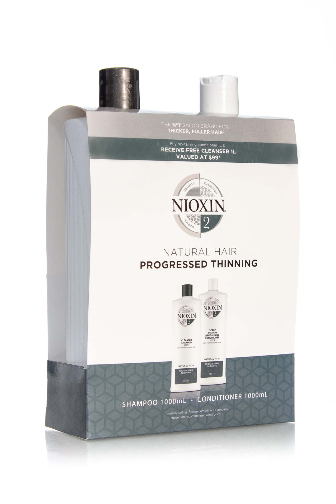 NIOXIN SYSTEM 2 CLEANSER SHAMPOO & SCALP THERAPY REVITALISING CONDITIONER 1L DUO