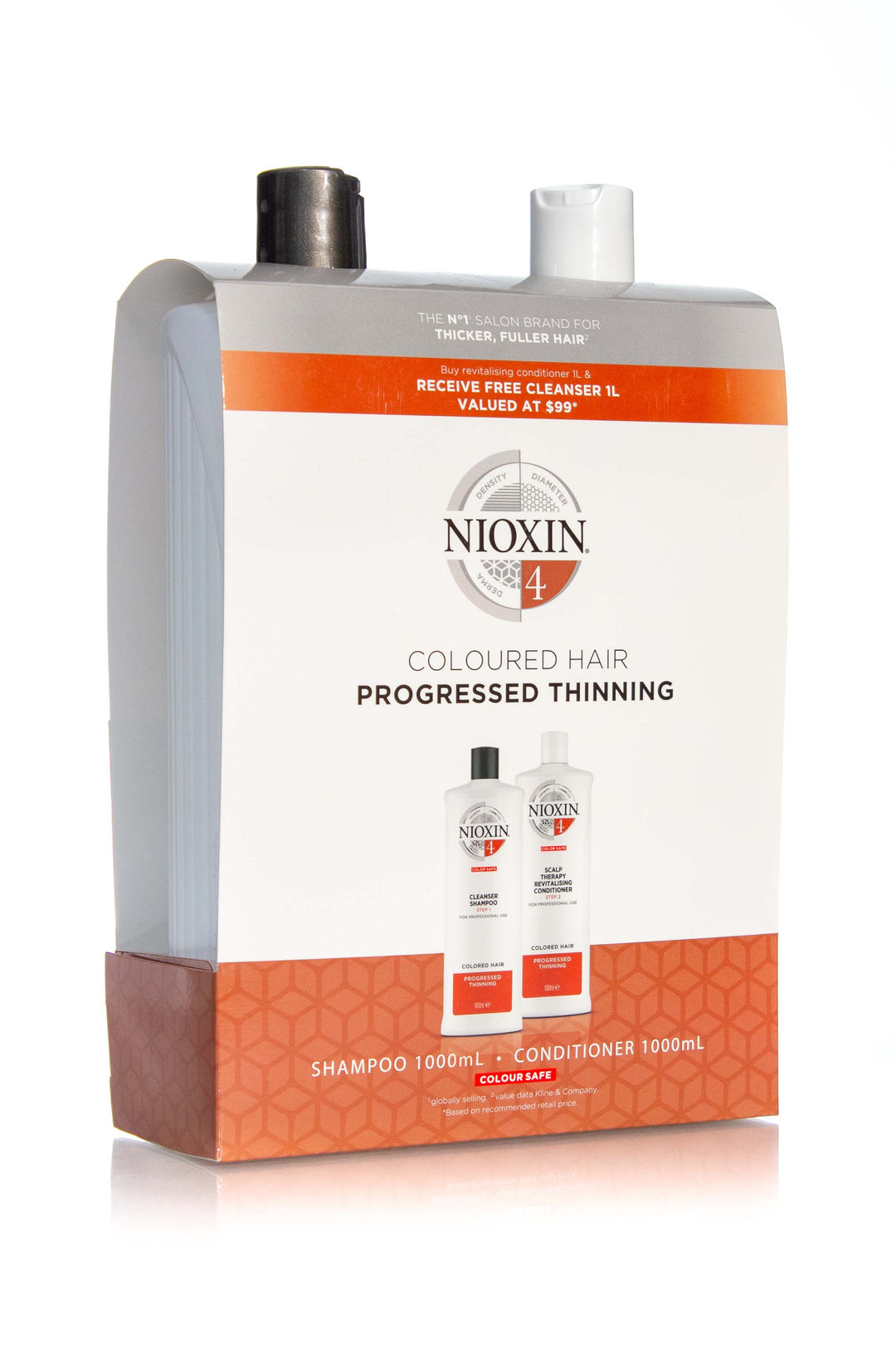 NIOXIN SYSTEM 4 CLEANSER SHAMPOO & SCALP THERAPY REVITALISING CONDITIONER 1L DUO