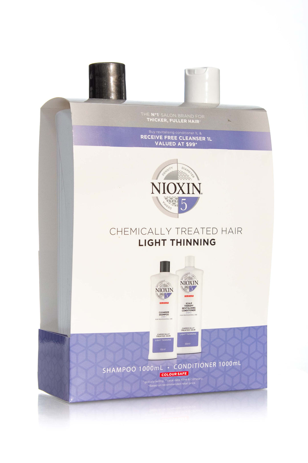 NIOXIN SYSTEM 5 CLEANSER SHAMPOO & SCALP THERAPY REVITALISING CONDITIONER 1L DUO