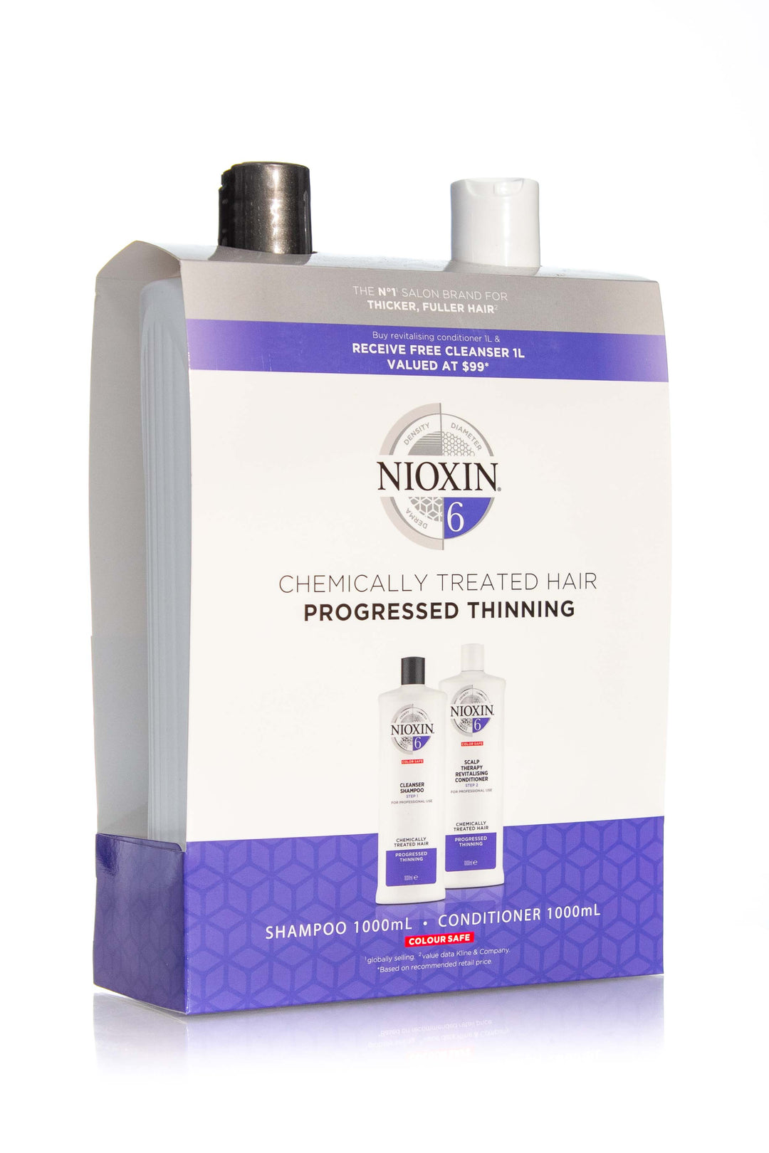 NIOXIN SYSTEM 6 CLEANSER SHAMPOO & SCALP THERAPY REVITALISING CONDITIONER 1L DUO