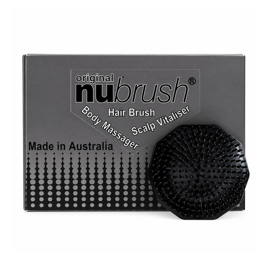 NU BRUSH Hair Brush & Scalp Vitaliser  |  Box Of 12, Various Colours