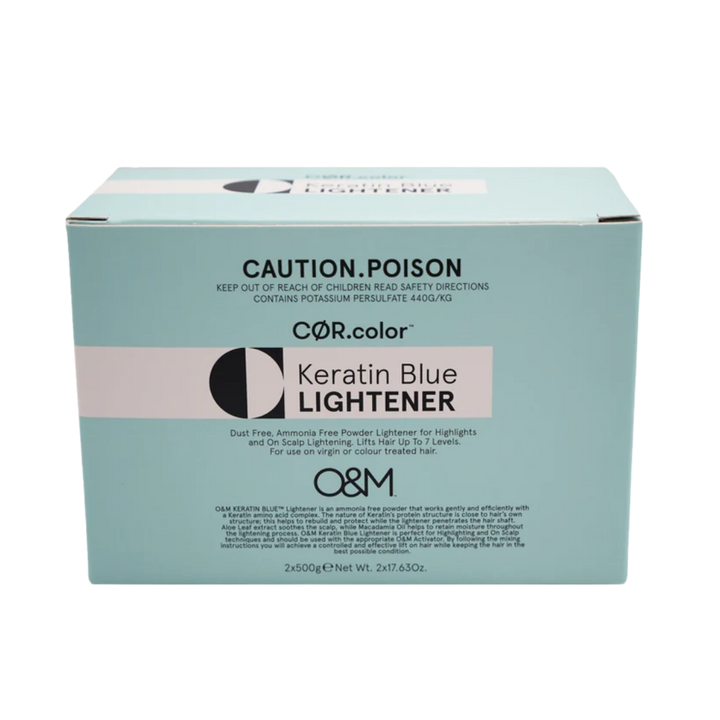 O&M COR.COLOR KERATIN LIGHTENER 2 X 500G (AMMONIA FREE) - BLUE