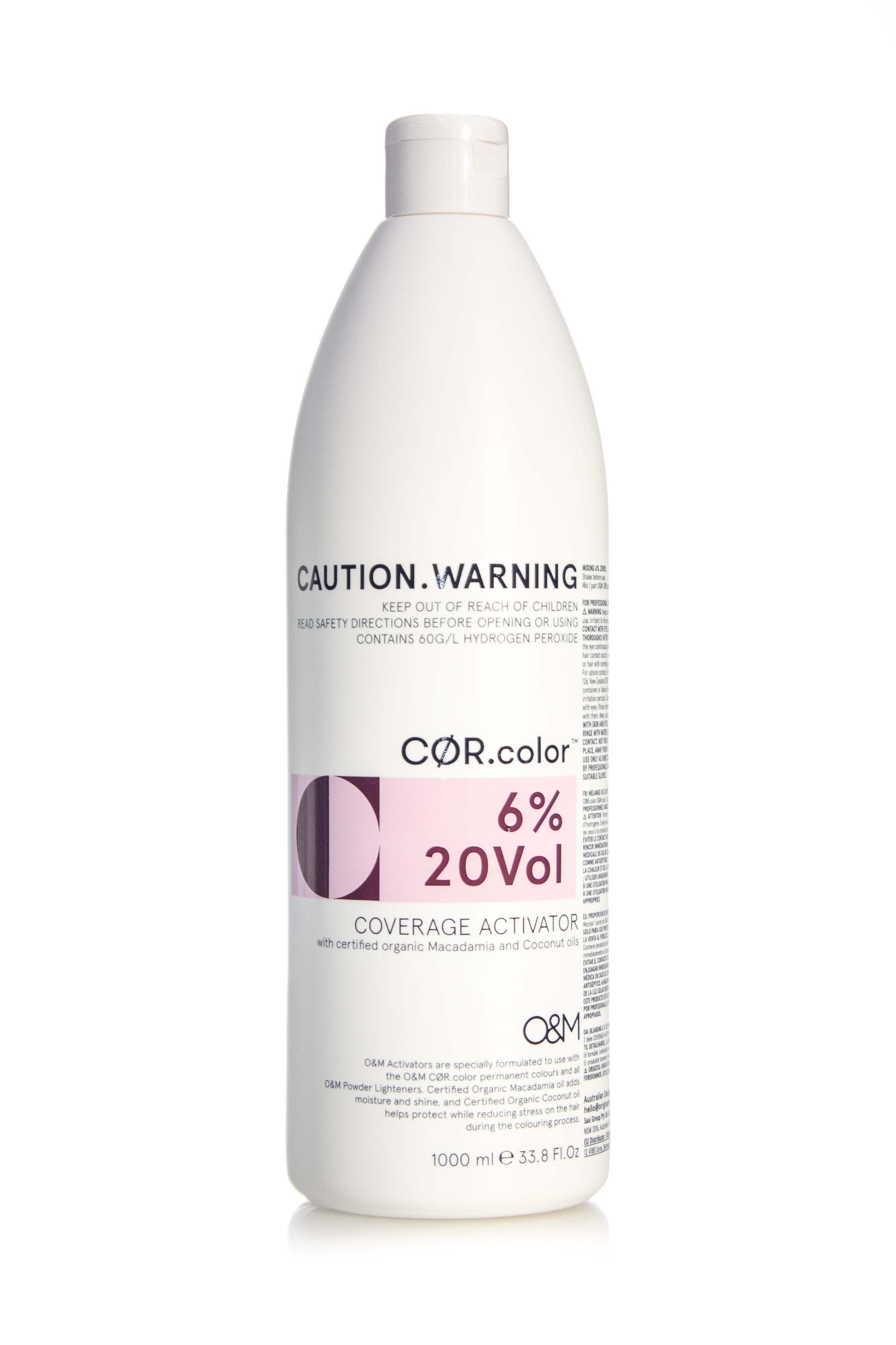 O&M COR.COLOR 6% 20 VOL COVERAGE ACTIVATOR 1L – Salon Hair Care