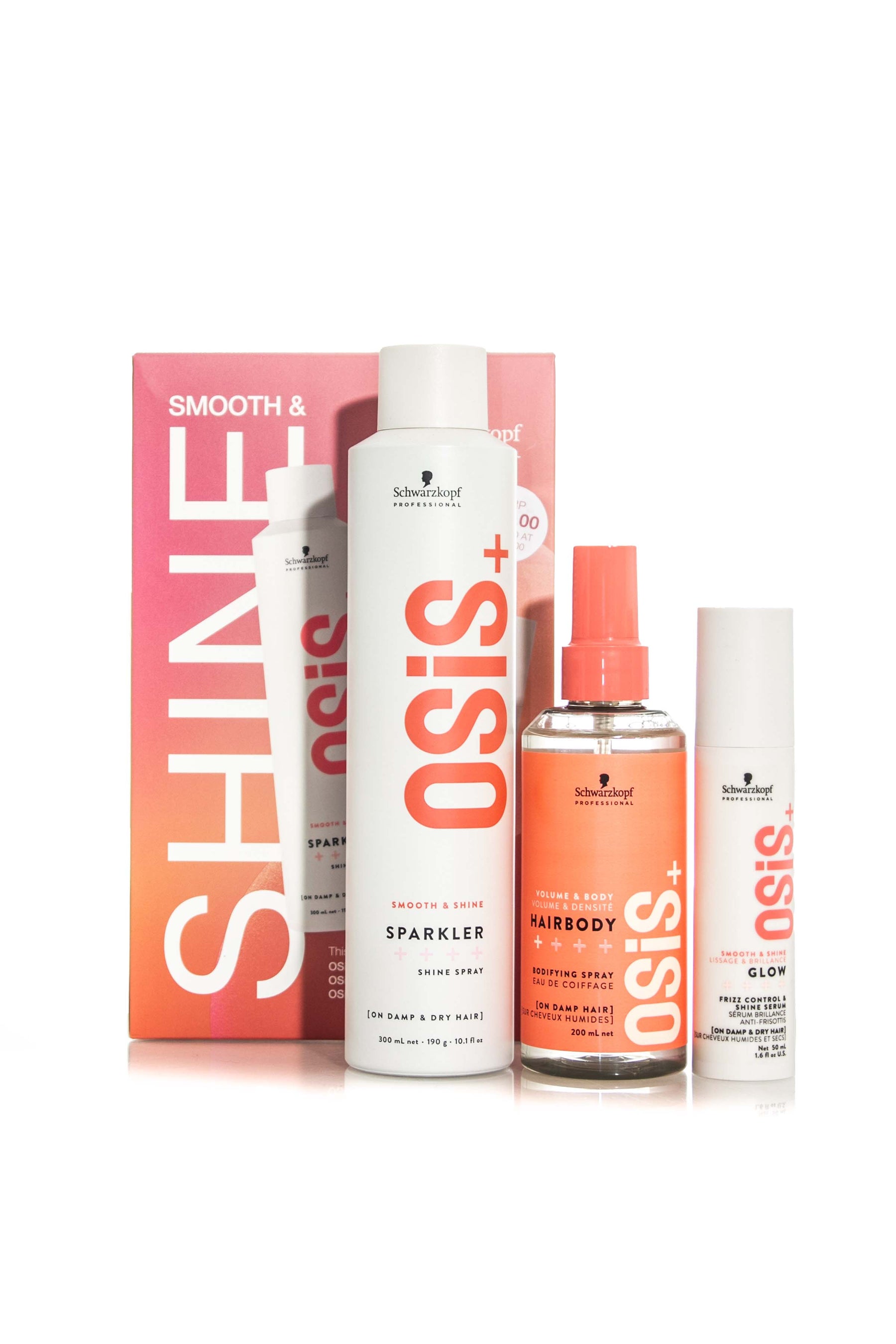 SCHWARZKOPF OSIS+ SMOOTH & SHINE TRIO PACK Salon Hair Care