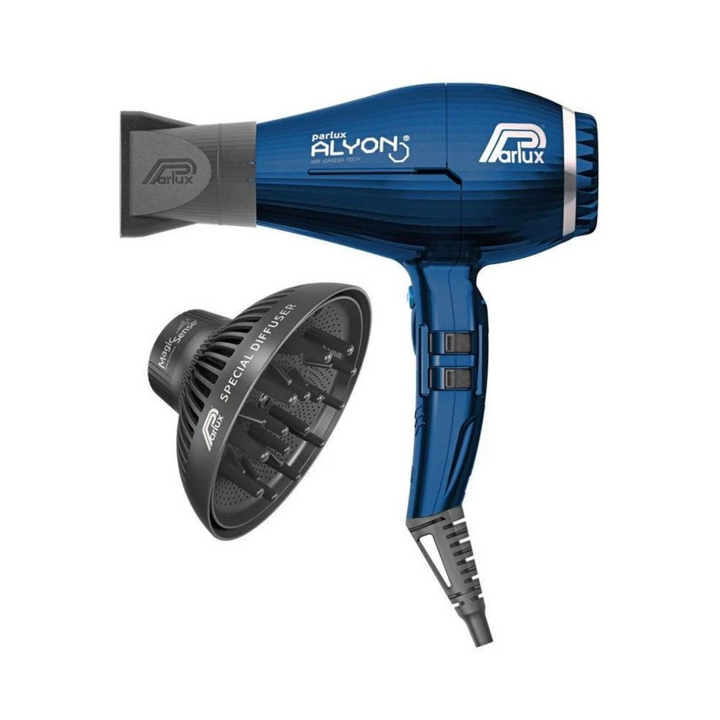 PARLUX ALYON AIR IONIZER TECH HAIRDRYER NIGHT BLUE WITH DIFFUSER
