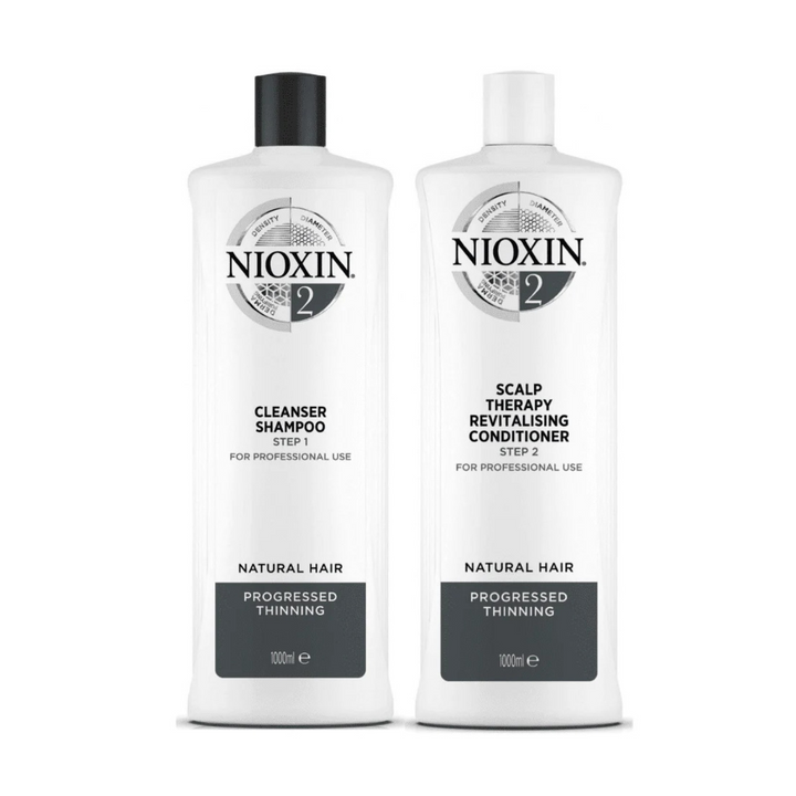 NIOXIN SYSTEM 2 CLEANSER SHAMPOO & SCALP THERAPY REVITALISING CONDITIONER 1L DUO