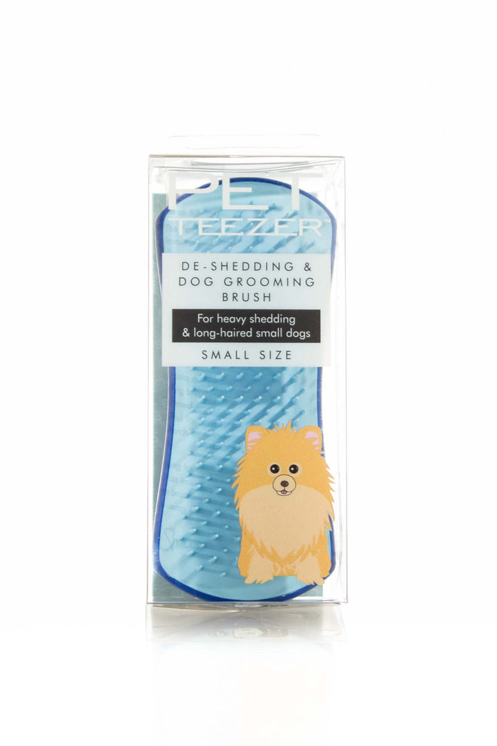 PET TEEZER DE-SHEDDING & DOG GROOMING BRUSH SMALL