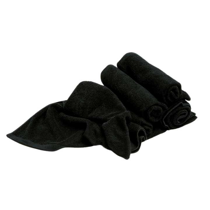 GLIDE BLACK SALON TOWELS - 12 PACK