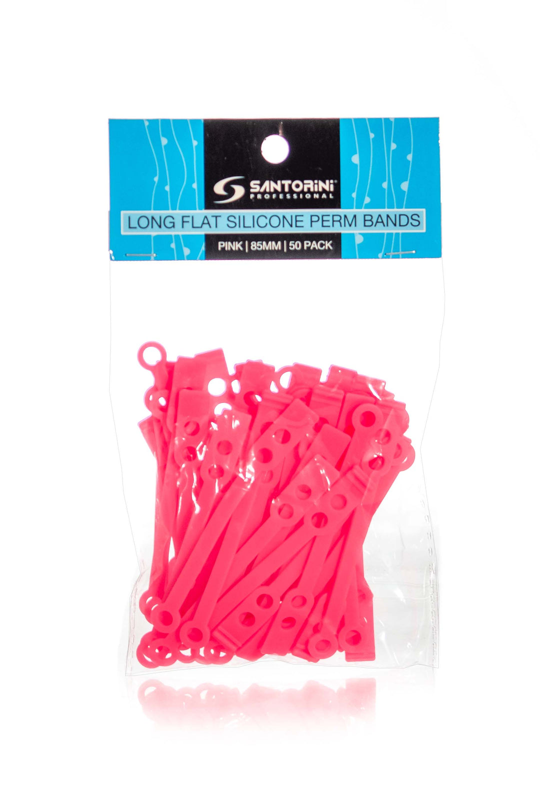 SANTORINI Flat Silicone Perm Bands 50 Pack  |  85mm, Various Colours