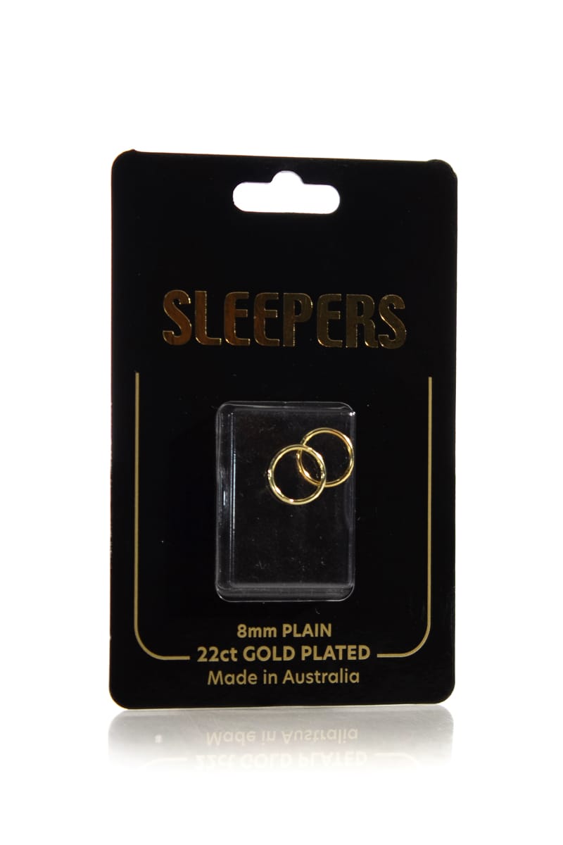 ADNOHR Sleepers 22ct  Plated  Plain  |  Various Sizes And Colours