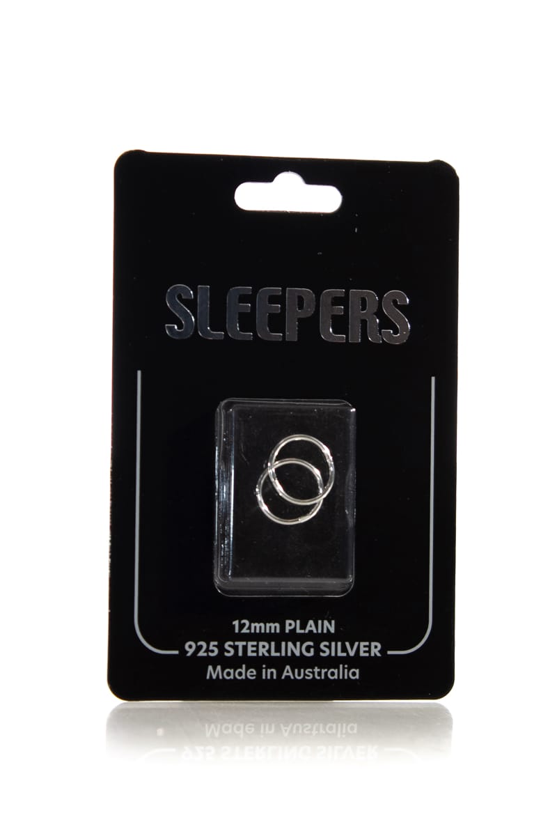 Sterling silver plain sleepers