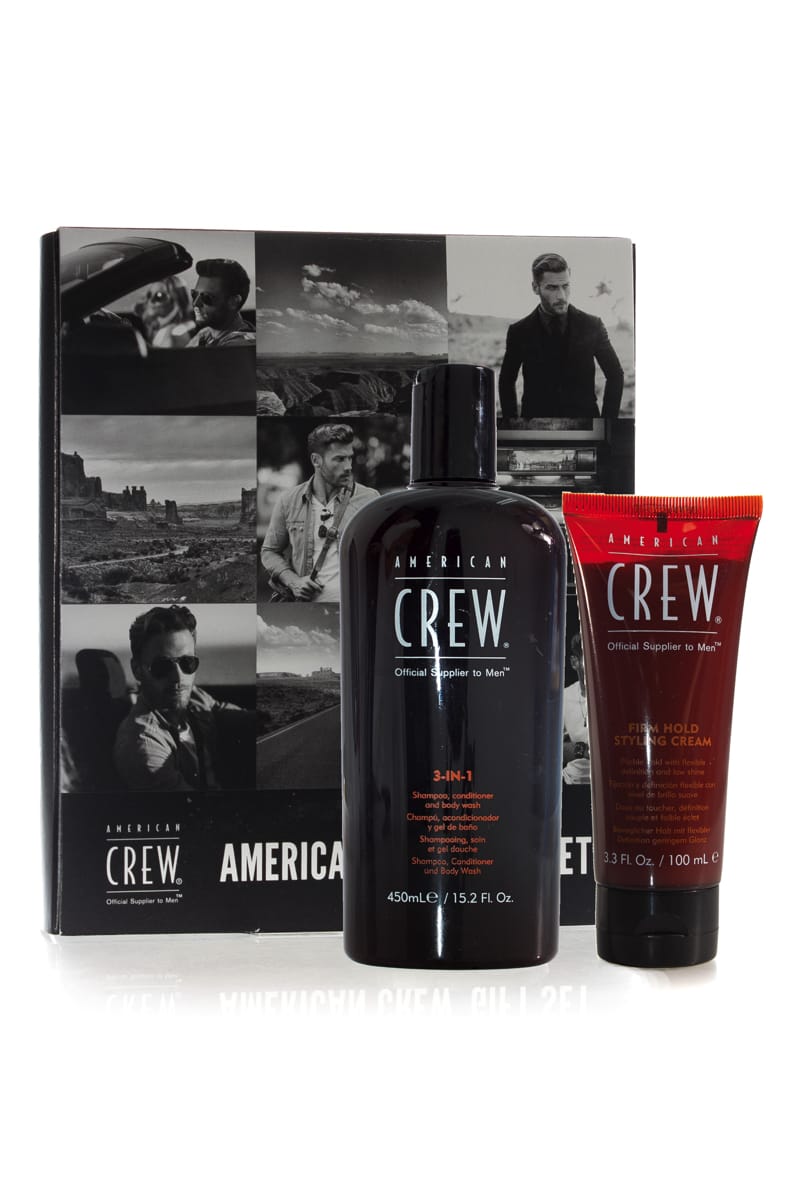 AMERICAN CREW 3-IN-1 AND FIRM HOLD STYING CREAM GIFT SET