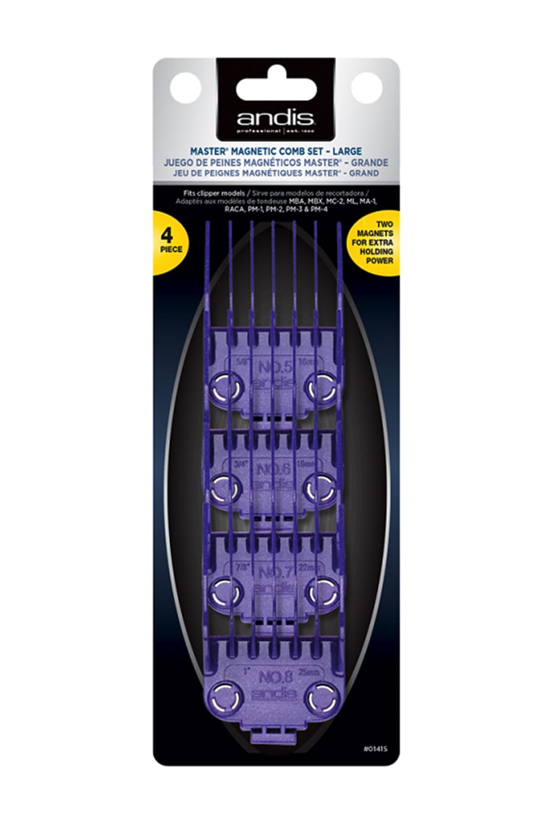 ANDIS MASTER MAGNETIC COMB SET - LARGE (4 PIECE #5 - #8)