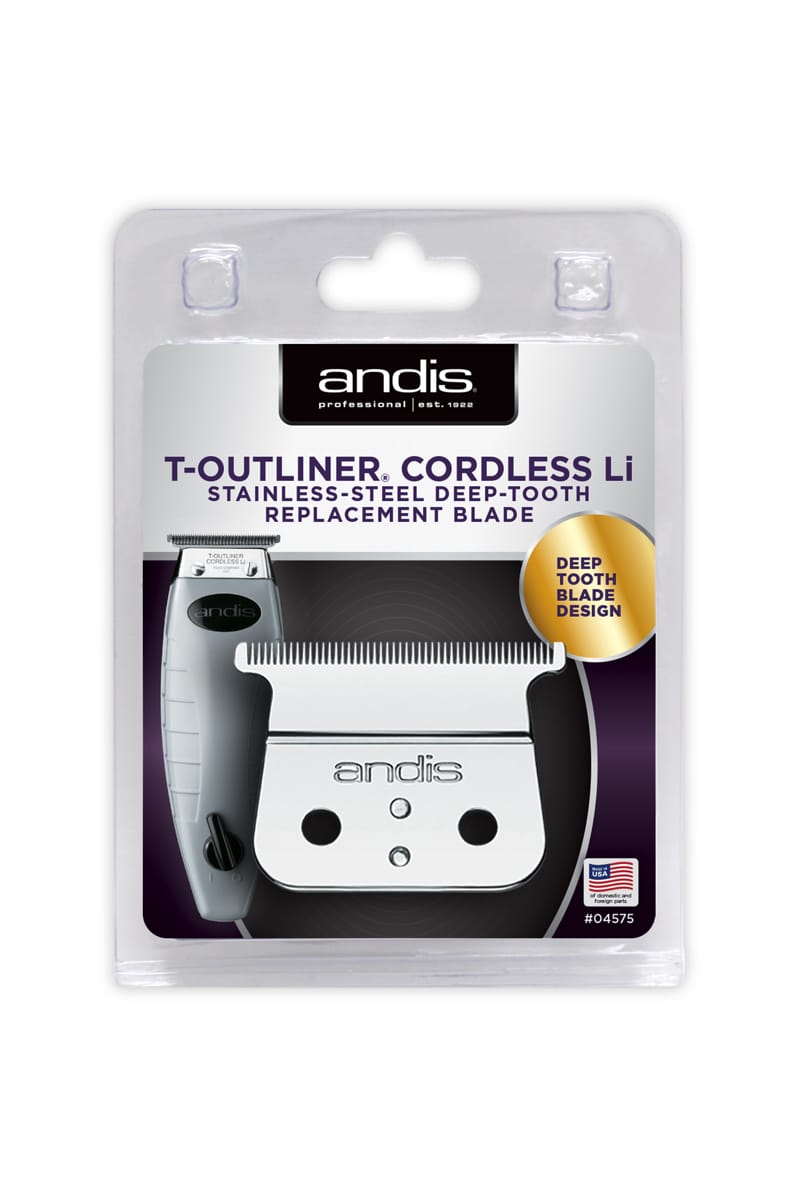 ANDIS T-OUTLINER CORDLESS LI STAINLESS-STEEL DEEP-TOOTH REPLACEMENT BLADE
