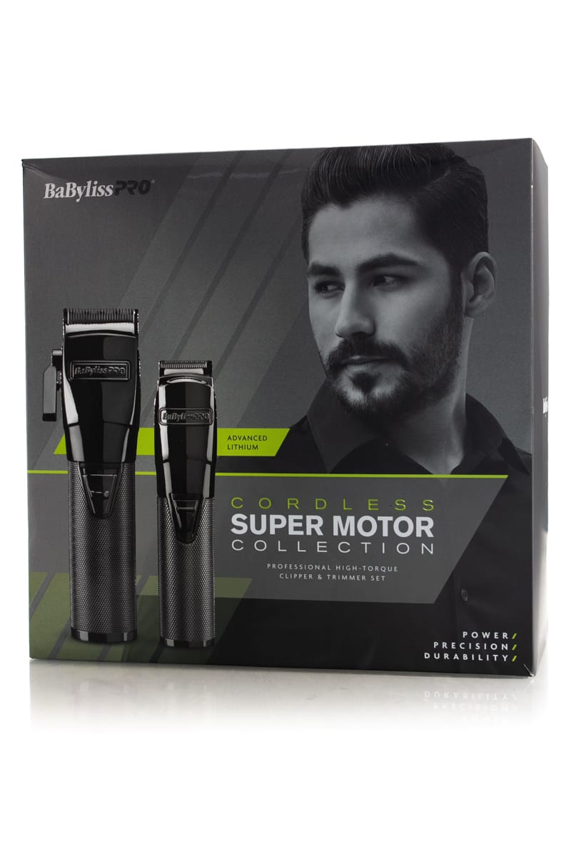 BABYLISS PRO CORDLESS SUPER MOTOR COLLECTION HIGH-TORQUE CLIPPER AND TRIMMER SET