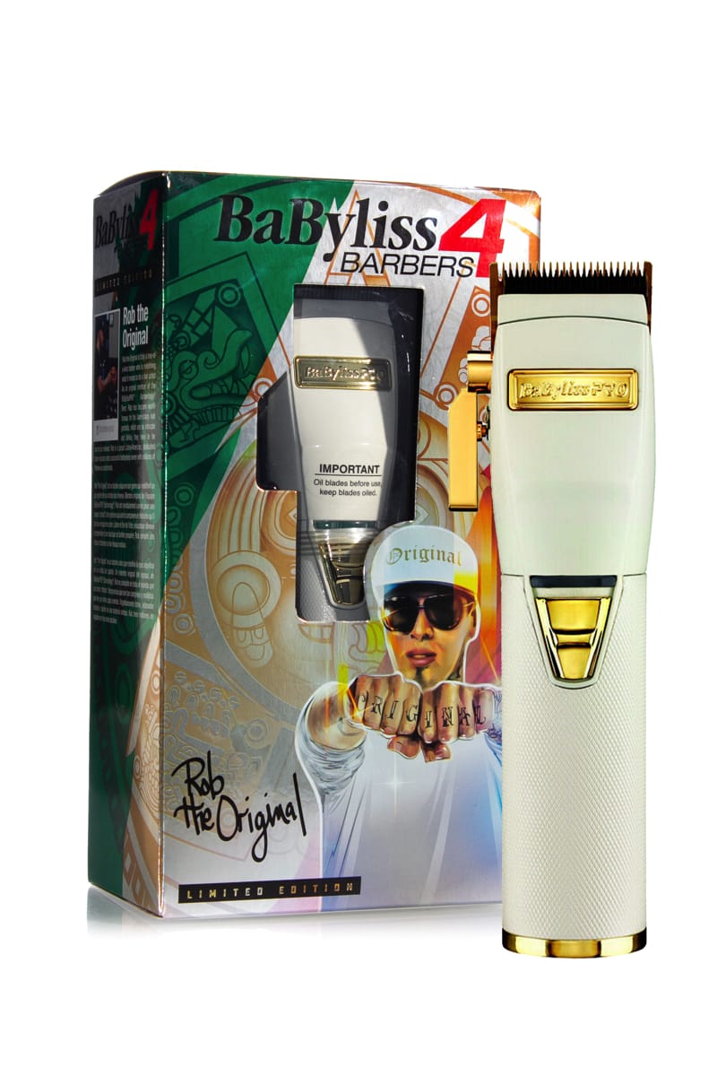 BABYLISS PRO 4 BARBERS WHITE FX LITHIUM CLIPPER - ROB THE ORIGINAL