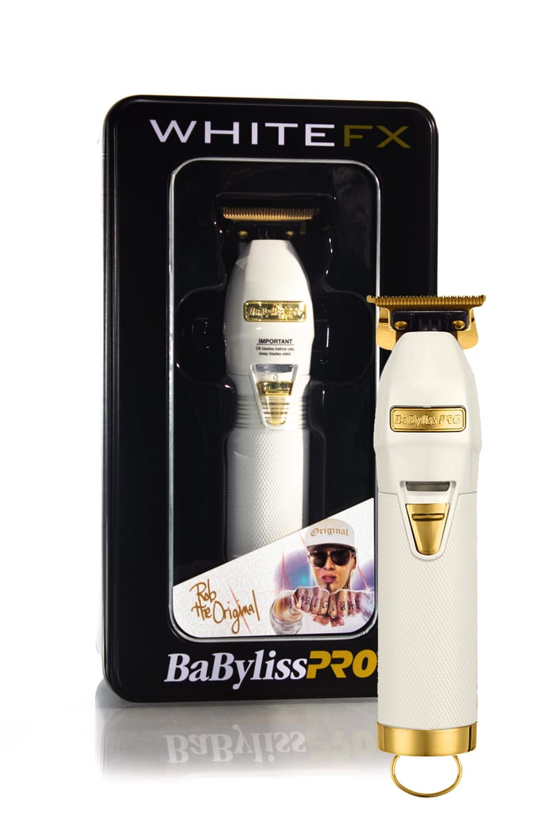 BABYLISS PRO WHITE FX TRIMMER WITH EXPOSED T-BLADE - ROB THE ORIGINAL
