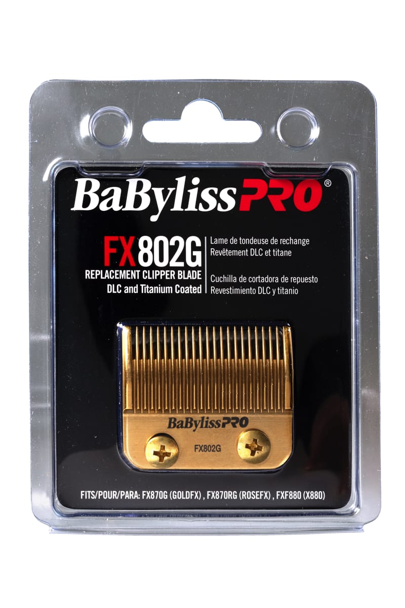 BABYLISS PRO FX802G REPLACEMENT CLIPPER BLADE - DLC & TITANIUM COATED (GOLD)