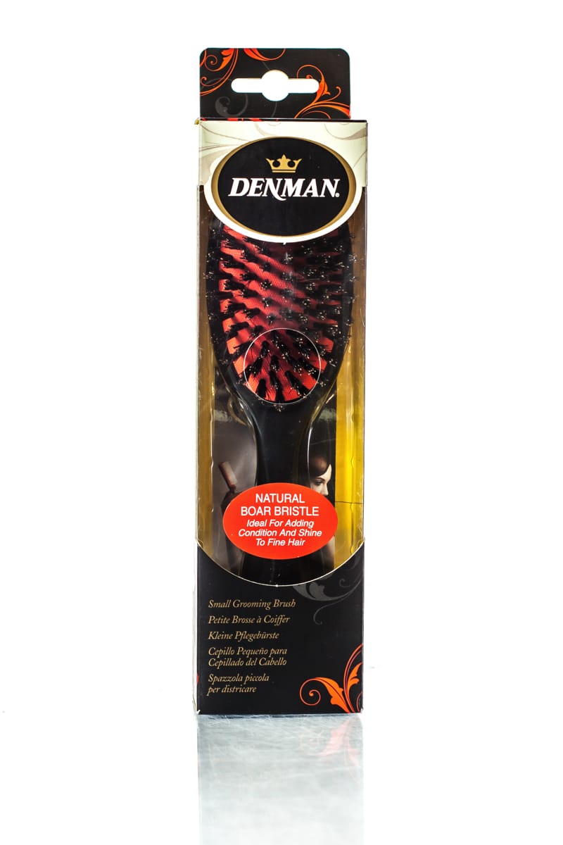 DENMAN D82S SMALL CUSHION BRUSH - NATURAL BOAR BRISTLE*CLEARANCE