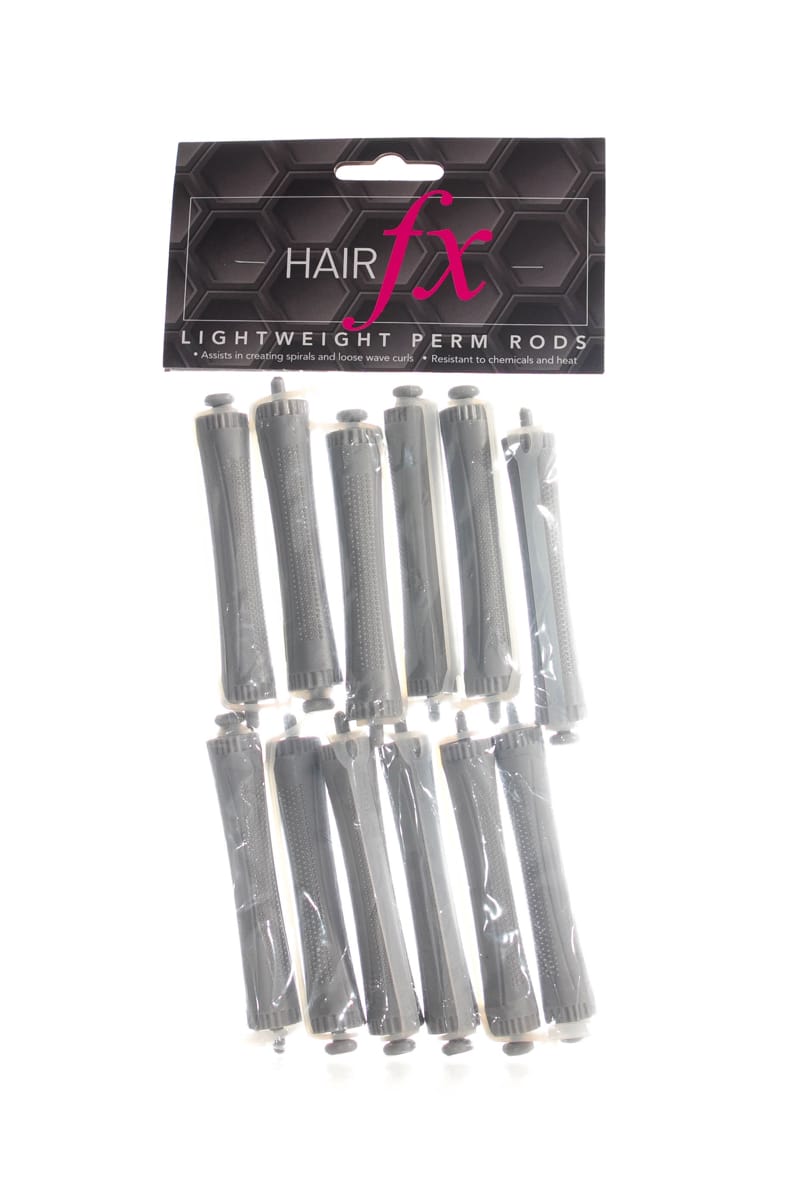 HAIR FX Lightweight Perm Rods 12 Pack Grey