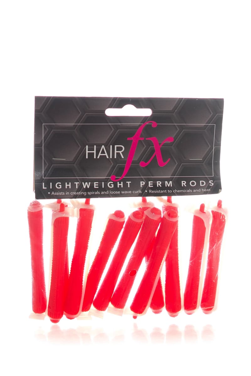 HAIR FX Lightweight Perm Rods 12 Pack Hot Pink