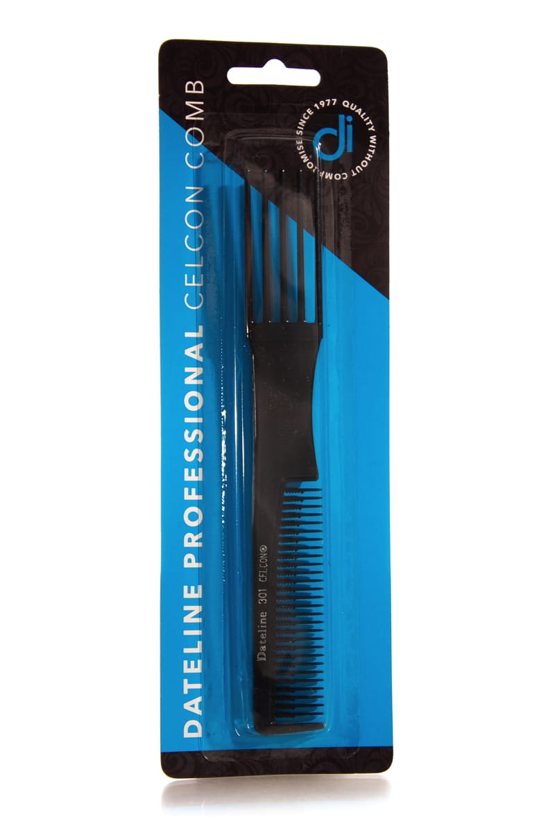 DATELINE CELCON 301 PLASTIC TEASING AND LIFTER COMB BLACK