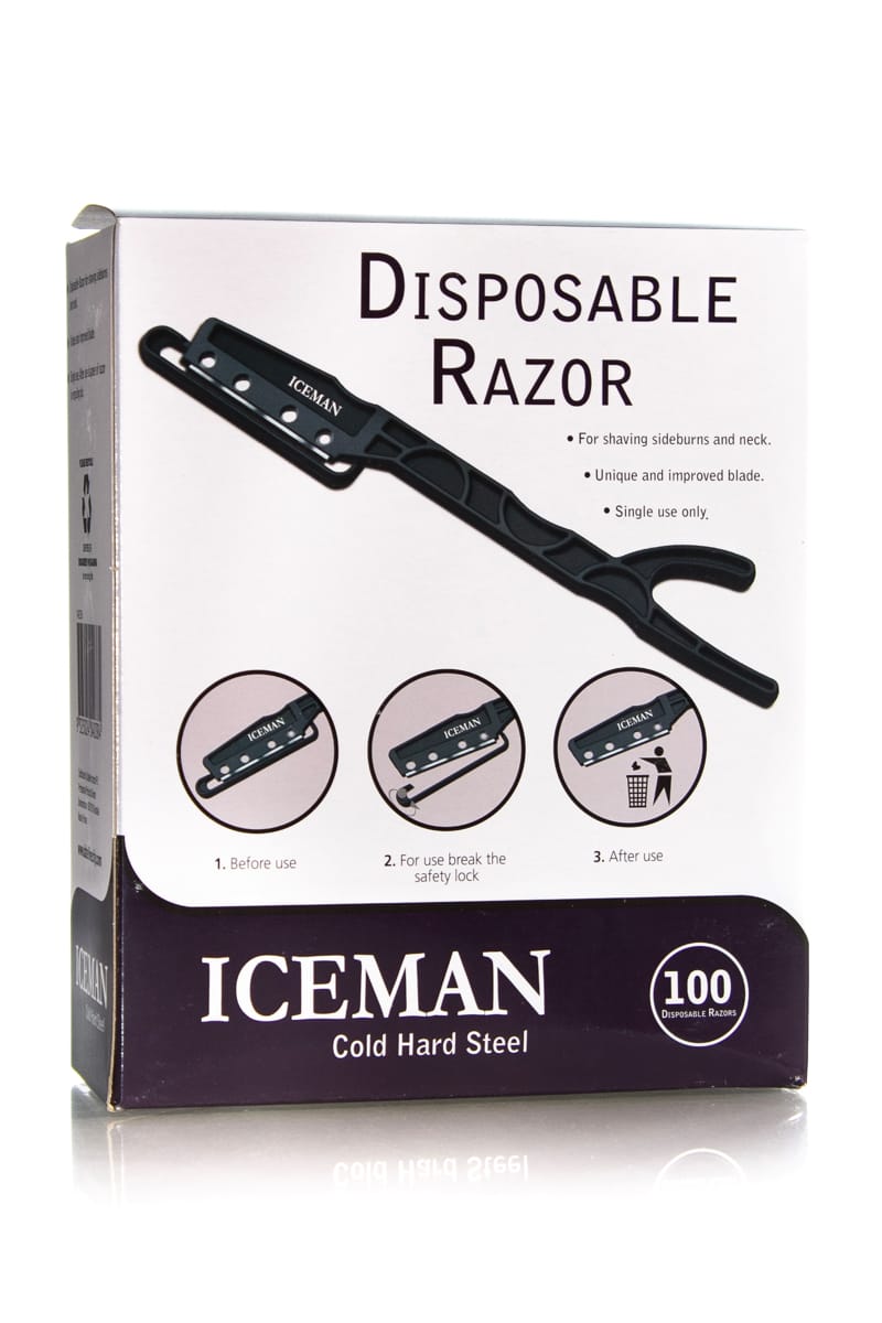 ICEMAN DISPOSABLE RAZOR 100 PACK – Salon Hair Care