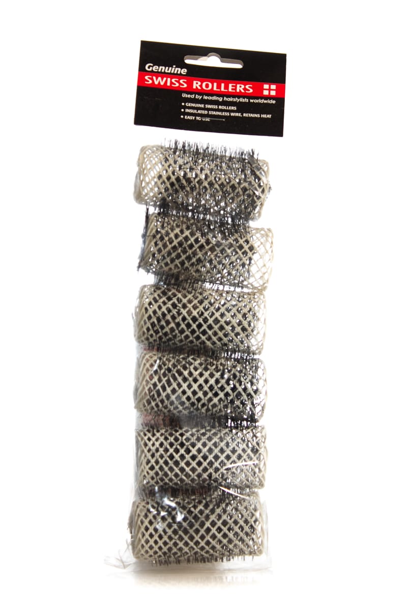 Swiss Brush Rollers  6 Pack  |  Various Sizes And Colours