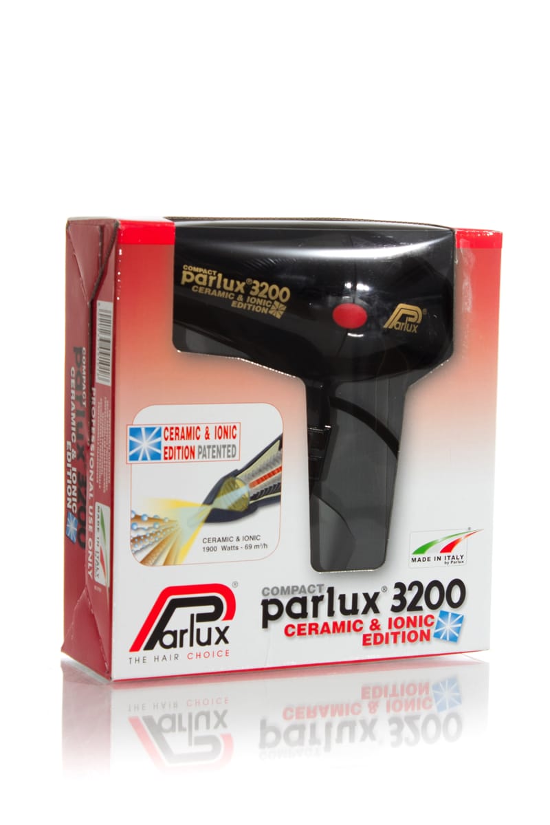 PARLUX 3200 CERAMIC & IONIC COMPACT HAIRDRYER BLACK