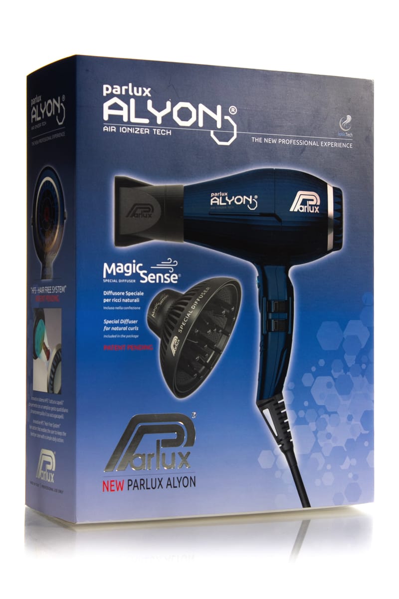 PARLUX ALYON AIR IONIZER TECH HAIRDRYER NIGHT BLUE WITH DIFFUSER