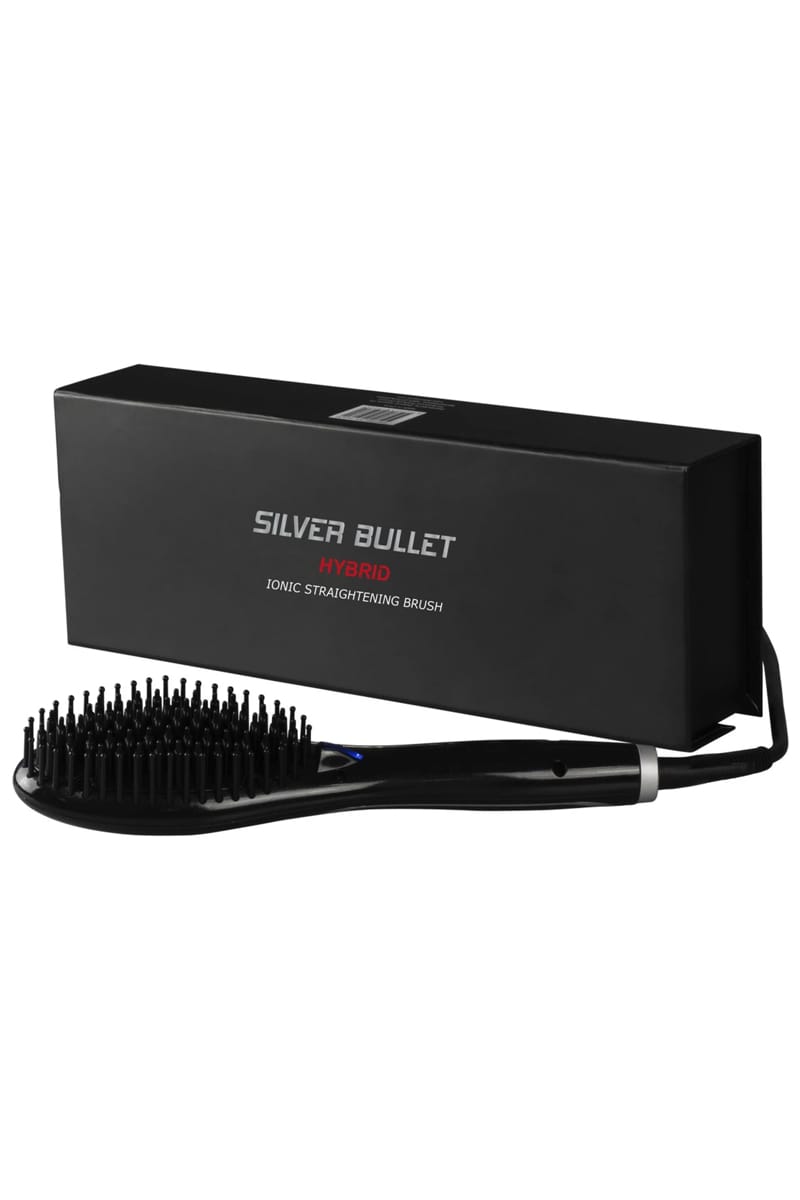 Silver bullet hybrid luxe ionic ceramic straightening clearance brush