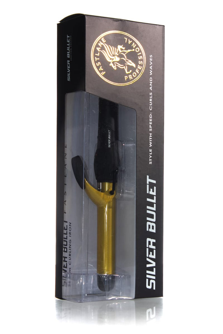 SILVER BULLET Fastlane Gold Ceramic Curling Iron Tong 25mm
