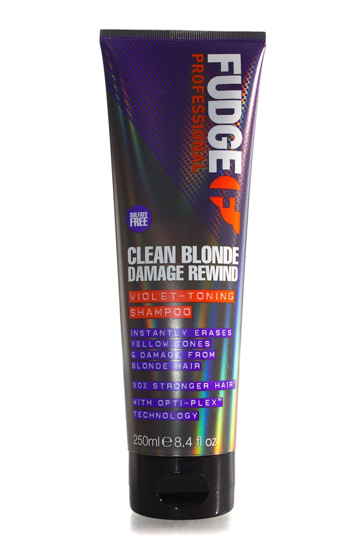 FUDGE PROFESSIONAL Clean Blonde Damage Rewind Violet Toning Shampoo  |  Various Sizes