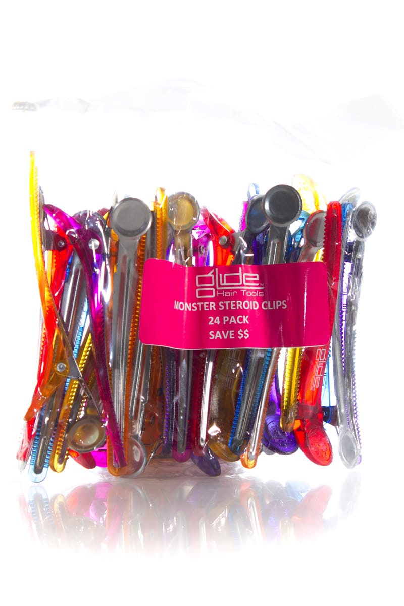 steroid monsters GLIDE MONSTER STEROID CLIPS 24 PACK – Salon Hair Care