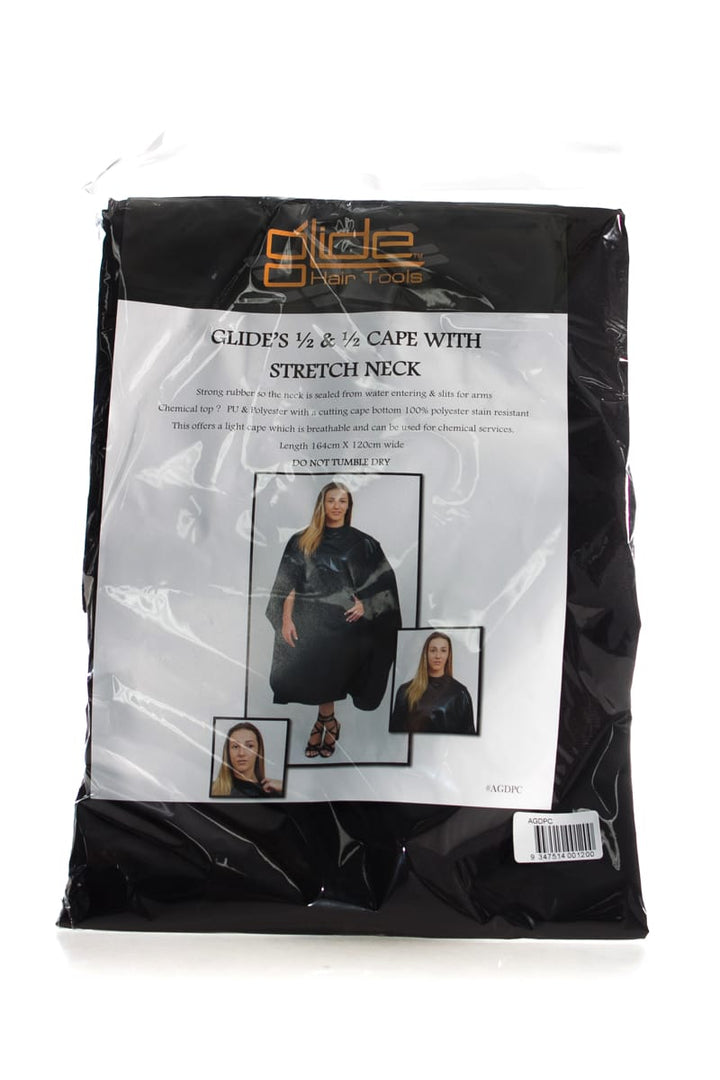 GLIDE HALF & HALF CAPE WITH STRETCH NECK