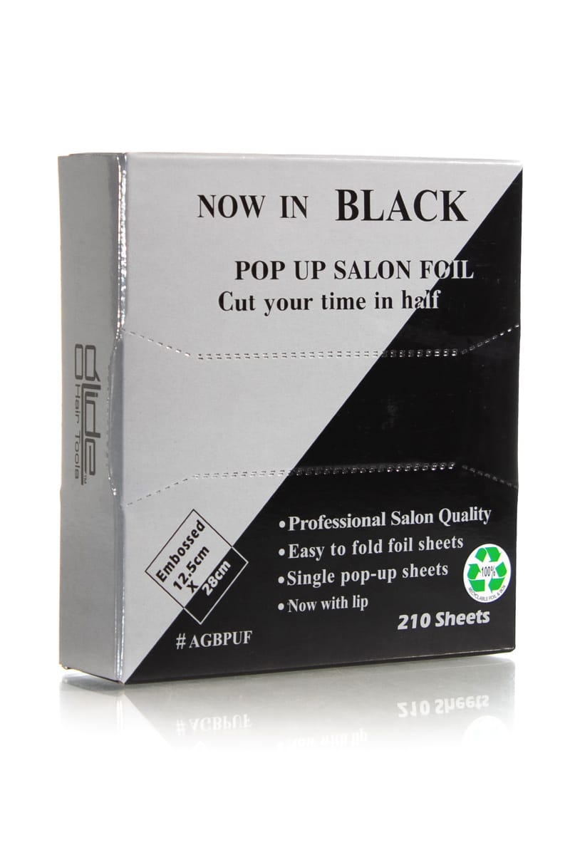 GLIDE POP UP SALON FOIL 210 SHEETS BLACK