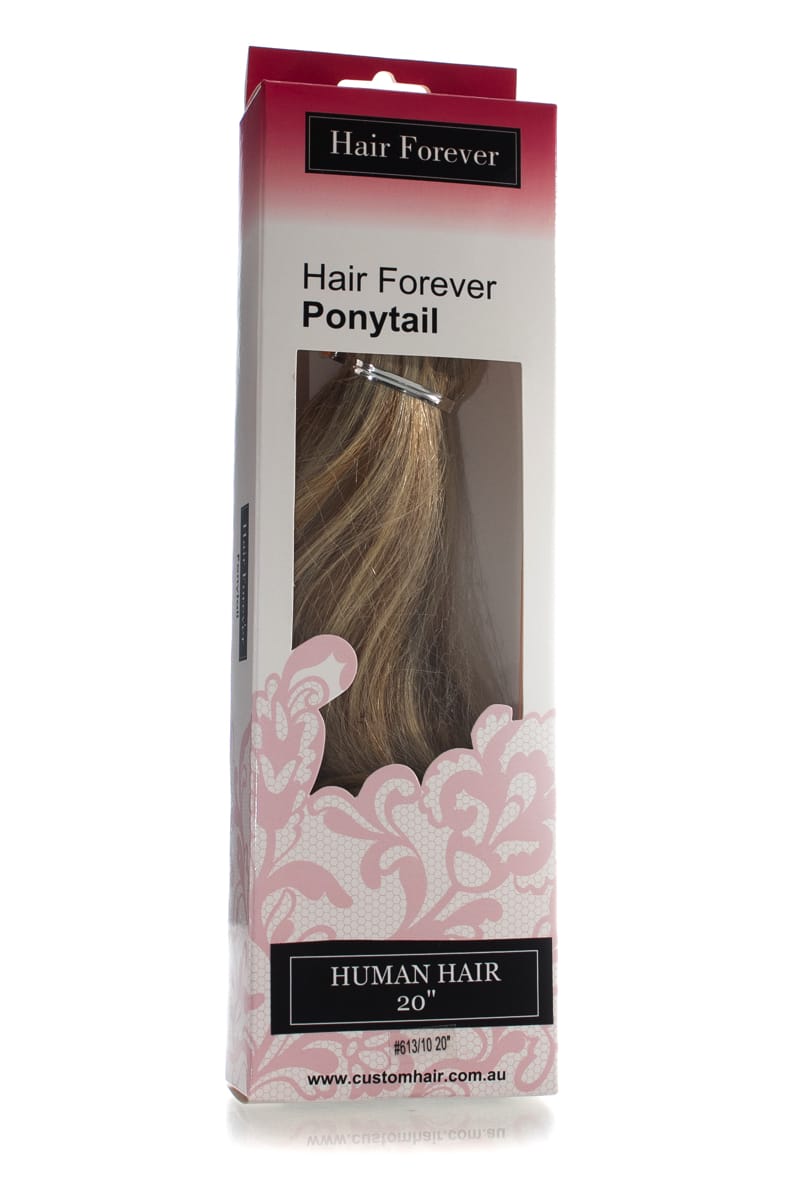 HAIR FOREVER Human Hair Pony Tail #  |  Various Colours
