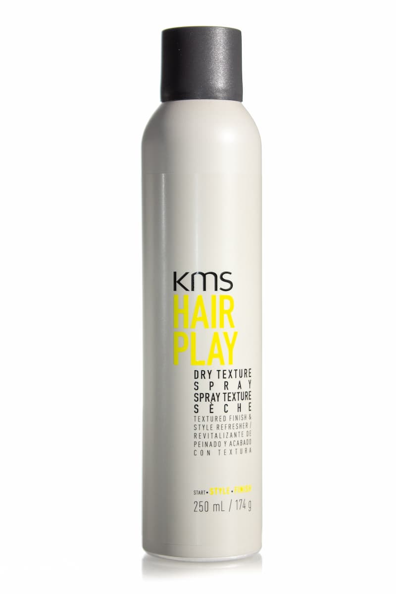 kms hair play multipurpose finishing spray provides great texture and air volume.