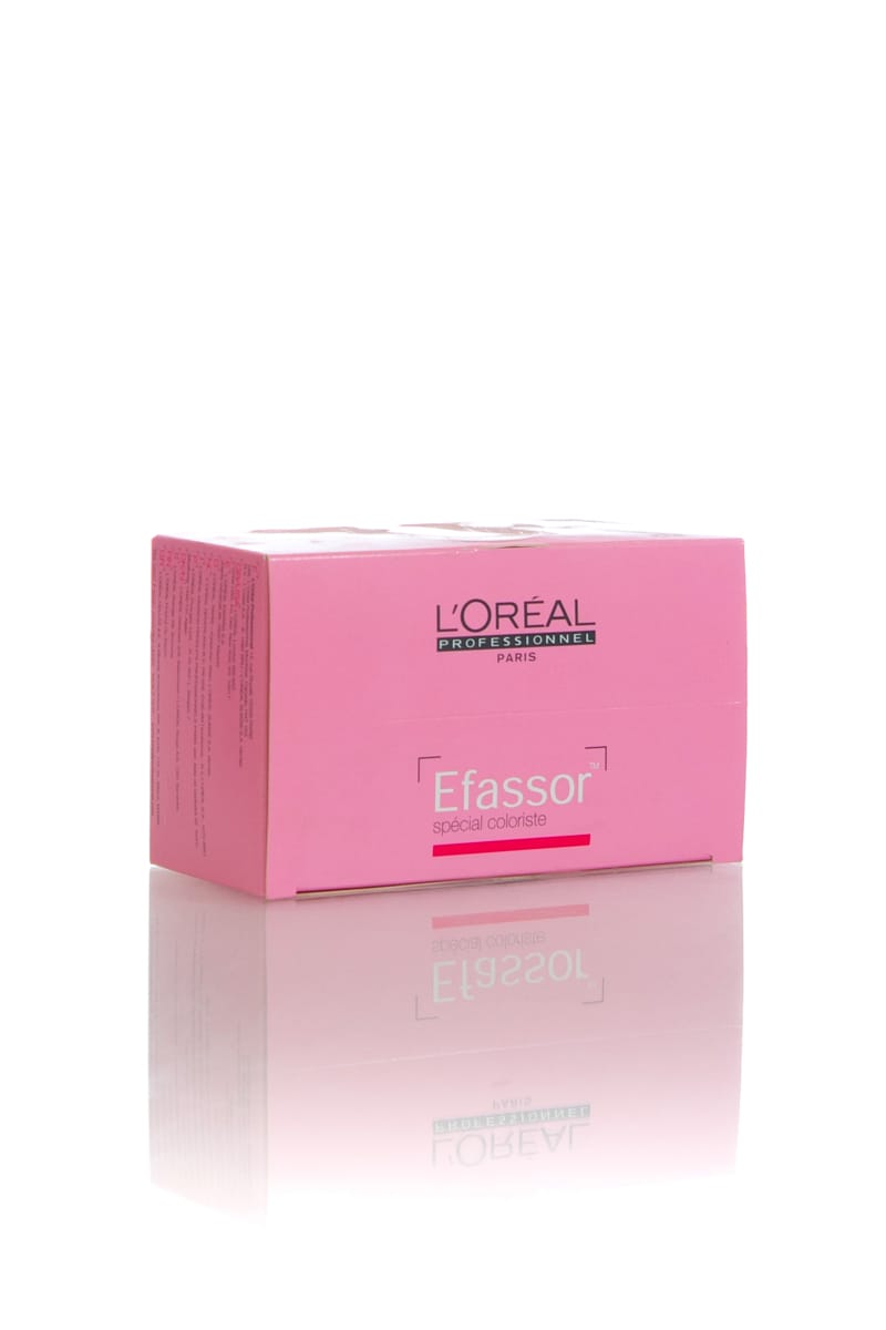L'OREAL PROFESSIONNEL EFASSOR STAIN REMOVING TOWELETTE FOR SKIN AND SCALP BOX 36 x 3G SACHET