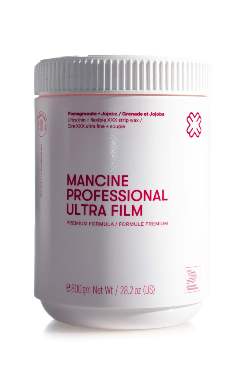 MANCINE PROFESSIONAL ULTRA FILM STRIP WAX 800G POMEGRANATE + JOJOBA