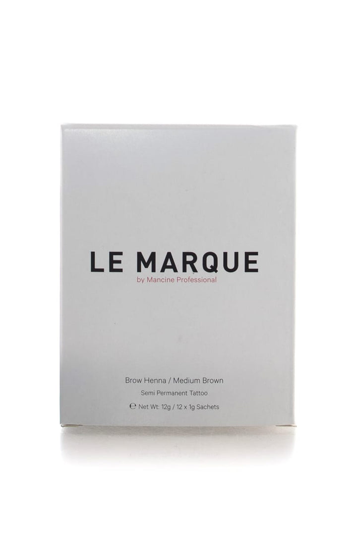 MANCINE PROFESSIONAL Le Marque Brow Henna Semi Permanent Tattoo 12x 1g Sachets  |  12g, Various Colours