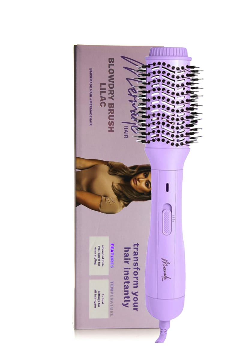 MERMADE HAIR BLOWDRY BRUSH LILAC – Salon Hair Care