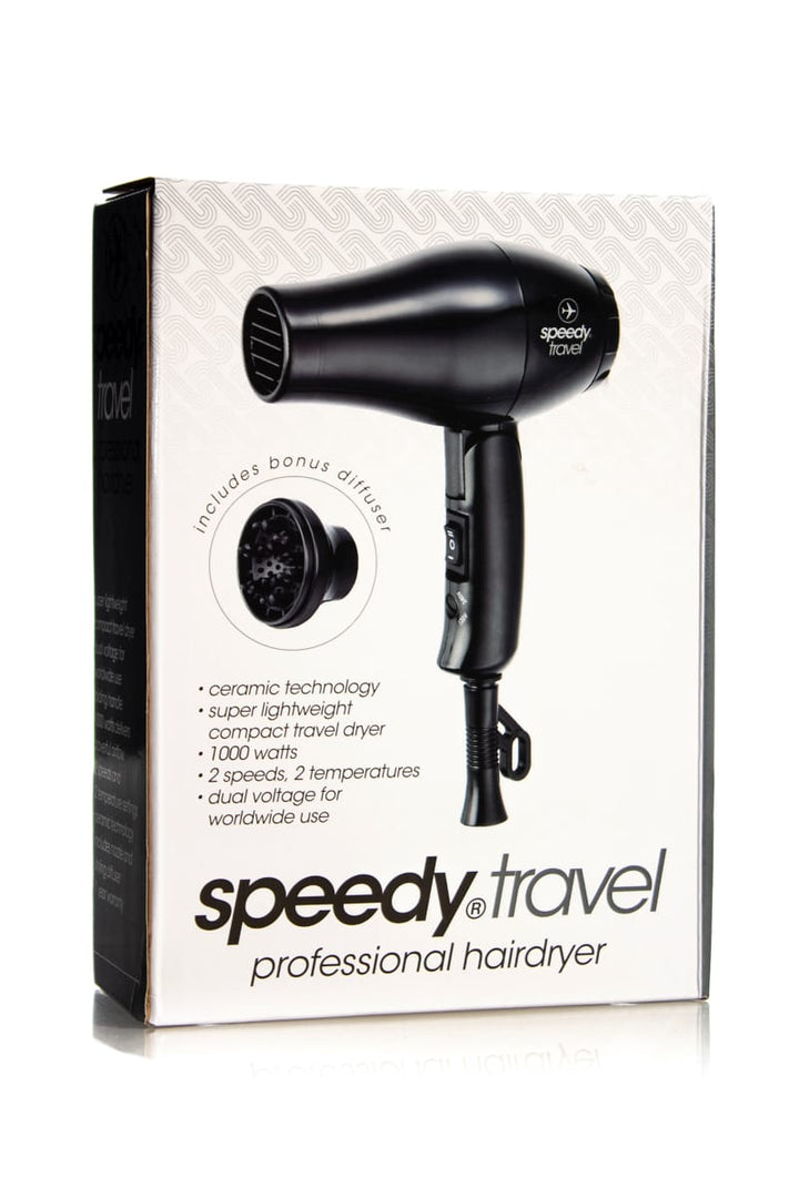 SPEEDY TRAVEL HAIRDRYER BLACK