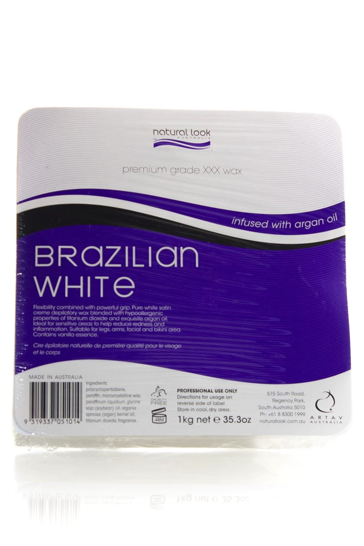 NATURAL LOOK Brazilian White Hard Wax  |  Various Sizes