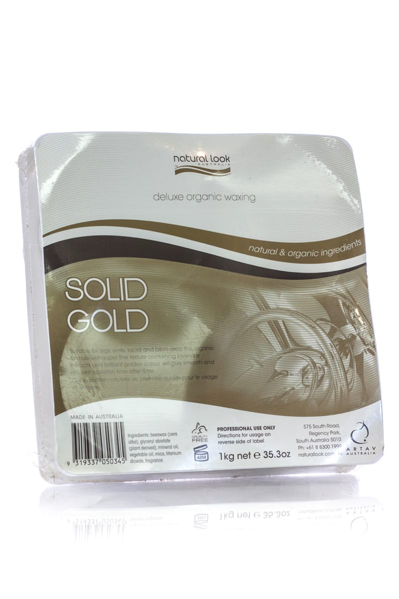 NATURAL LOOK ORGANIC GOLD SOLID WAX 1KG