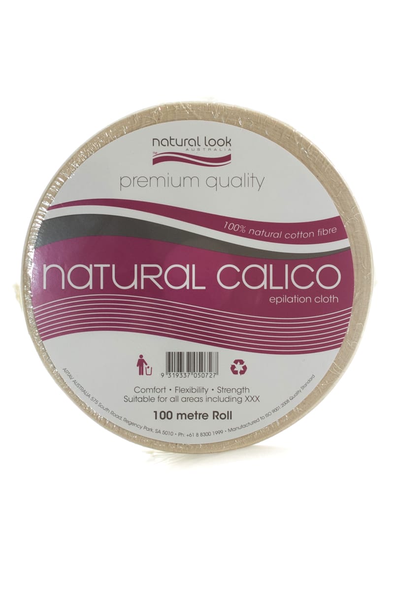 NATURAL LOOK NATURAL CALICO EPILATION CLOTH 100M ROLL