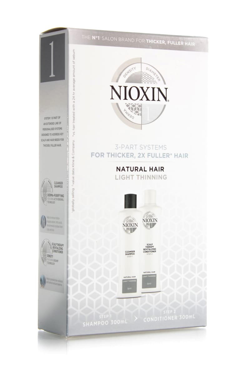 NIOXIN SYSTEM 1 CLEANSER SHAMPOO & SCALP THERAPY REVITALISING CONDITIONER 300ML DUO