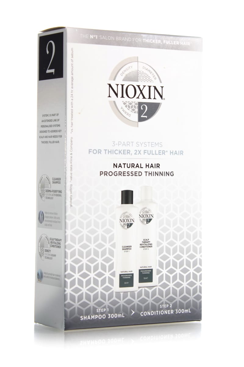 NIOXIN SYSTEM 2 CLEANSER SHAMPOO & SCALP THERAPY REVITALISING CONDITIONER 300ML DUO